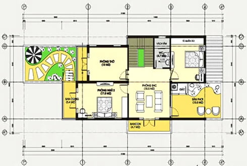 biệt thự 2 tầng mái nhật