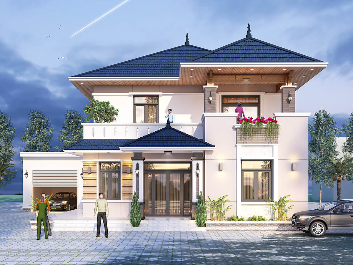 mẫu biệt thự phong cách hiện đại