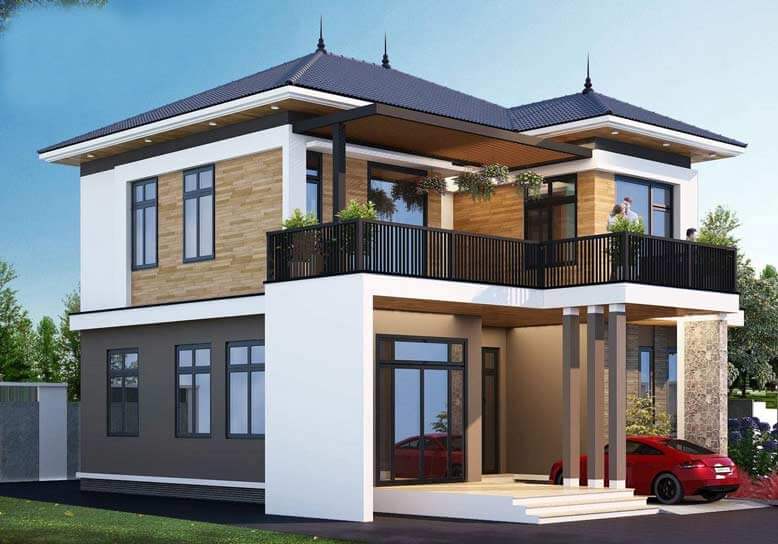 mẫu biệt thự phong cách hiện đại