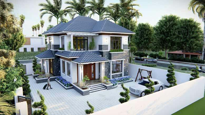 mẫu biệt thự phong cách hiện đại
