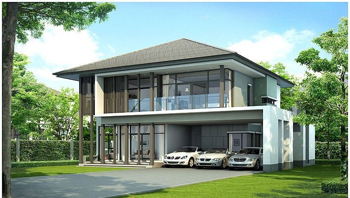 mẫu biệt thự phong cách hiện đại
