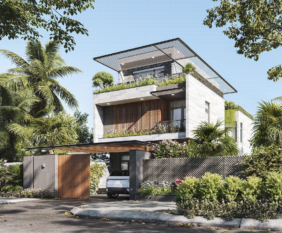 mẫu biệt thự phong cách hiện đại