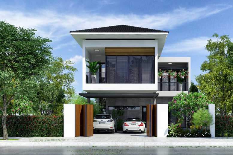 mẫu biệt thự phong cách hiện đại