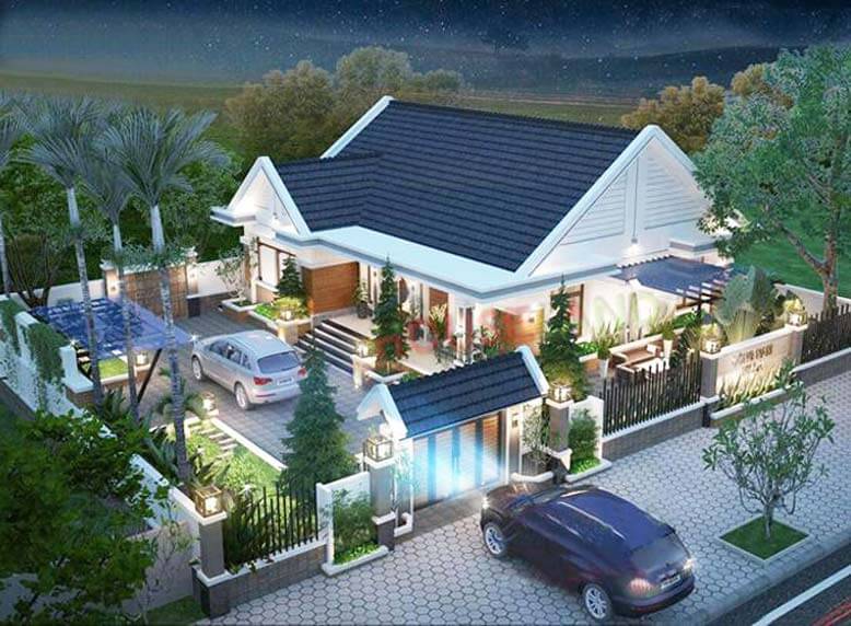 mẫu nhà biệt thự vườn