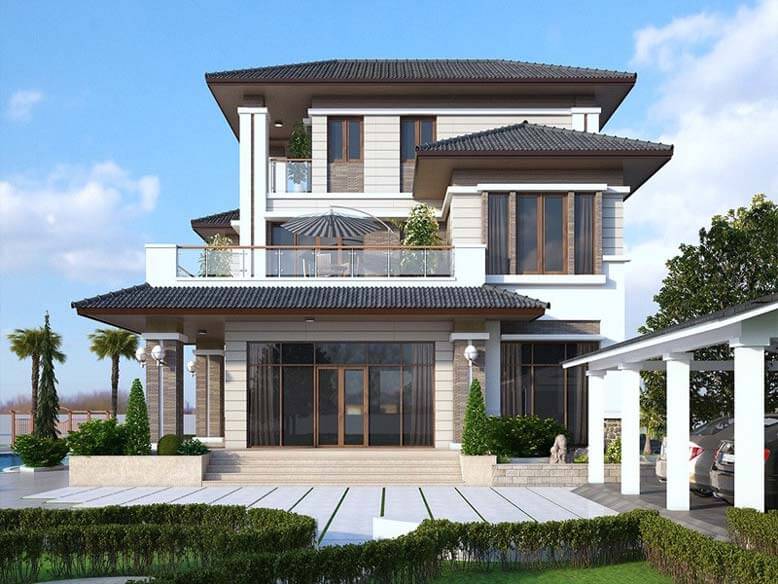 mẫu nhà biệt thự vườn