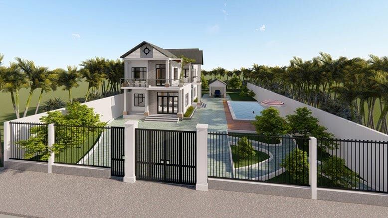 mẫu nhà biệt thự vườn