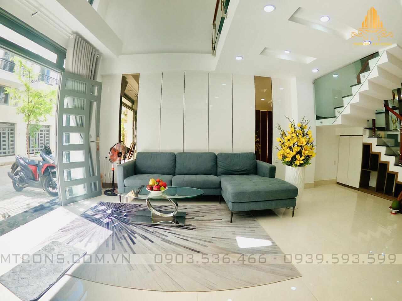 thi công nhà phố 3 tầng 5x16m 2