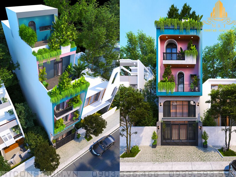 thiết kế nhà đẹp 5x15m